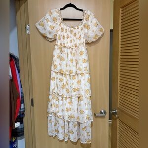 Altar'd State Tier Floral Textured Dress